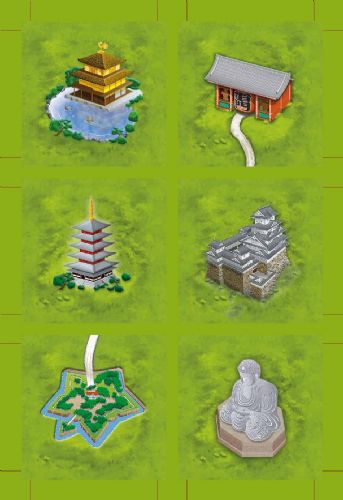 Carcassonne Japanese Monasteries mini expansion